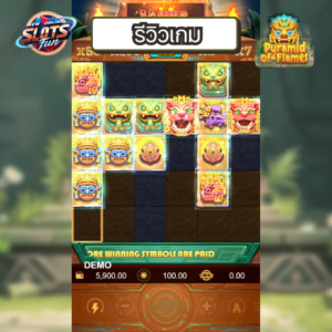 รีวิวเกม Pyramid of Flames – สล็อตธีมอียิปต์ลุกโชนจาก Play Star Pyramid of Flames รีวิวเกมสล็อตพีระมิดลุกเป็นไฟจาก Play Star